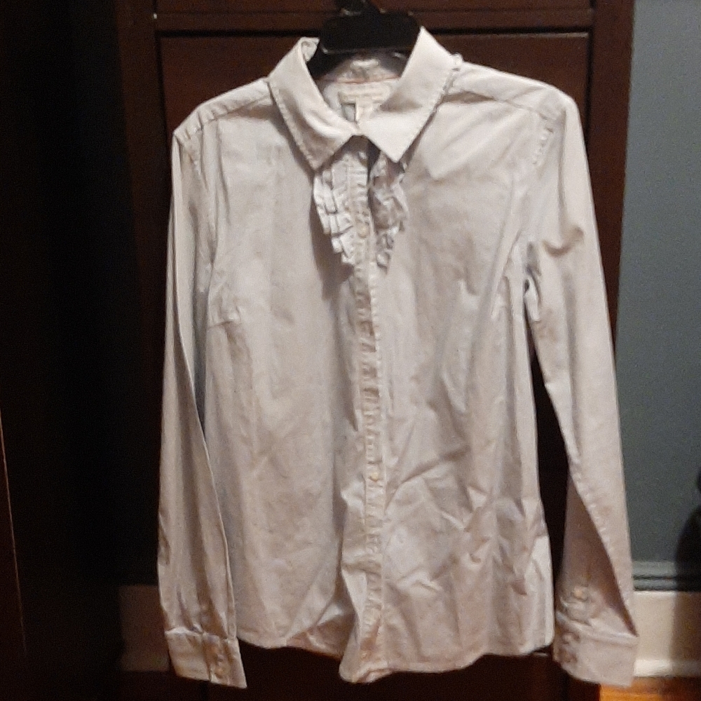 Banana republic striped blue and white shirt LTall